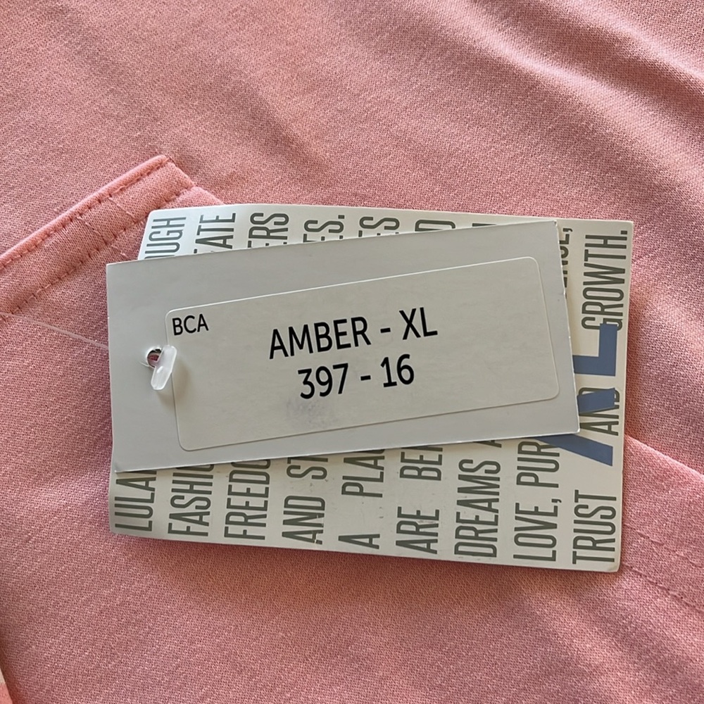 LuLaRoe Breast Cancer Lightweight Amber Hoodie Sz XL - Picture 6 of 7
